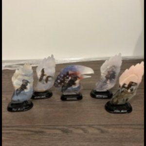5 Piece The Bradford Exchange Vintage eagle figures collectable